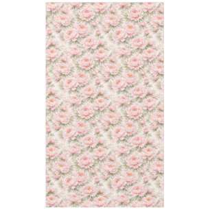 Soft Watercolor Peony Floral Seamless Pattern Tablecloth