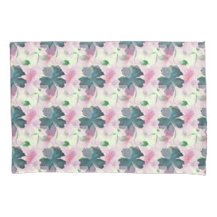 Soft Watercolor Pink Floral Pattern Pillowcase