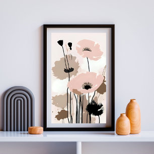 Soft Watercolor Poppy Dreams Poster