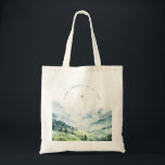 Soft Watercolor Snow Mountain Landscape Wedding Tote Bag<br><div class="desc">Watercolor Snow Mountain Landscape Theme Collection.- it's an elegant script watercolor Illustration of Snow Mountain landscape,  perfect for your winter Mountain destination wedding & parties. It’s very easy to customise,  with your personal details. If you need any other matching product or customisation,  kindly message via Zazzle.</div>