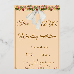 Soft Watercolor Wedding Invitation