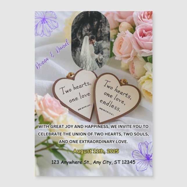 Soft Watercolor Wedding Invitation (Front)