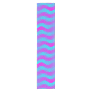 Soft Waves cyan pink + your ideas Short Table Runner