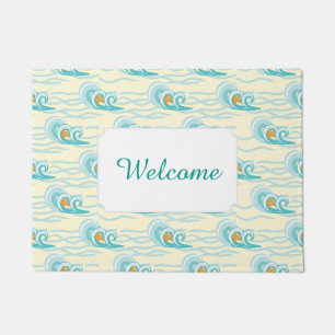 Soft Waves Pattern   Add Your Text Doormat