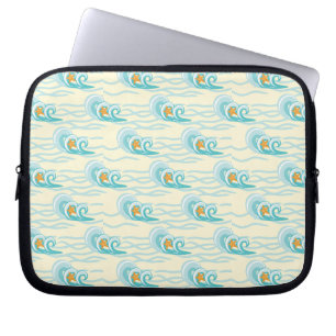 Soft Waves Pattern Laptop Sleeve