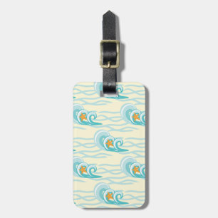 Soft Waves Pattern Luggage Tag
