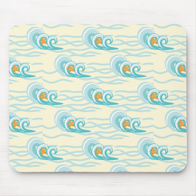 Soft Waves Pattern Mouse Mat (Front)