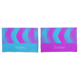 Soft Waves pattern - pink cyan + your ideas Pillowcase