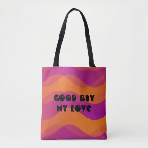 Soft Waves pattern - pink orange Tote Bag
