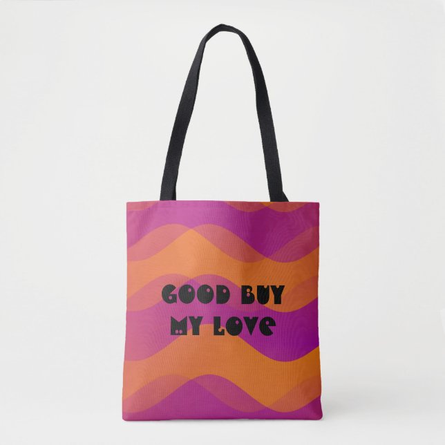 Soft Waves pattern - pink orange Tote Bag (Front)