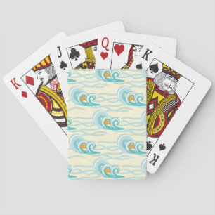 Soft Waves Pattern Playing Cards