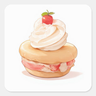 Soft Whimsical Art Square Sticker