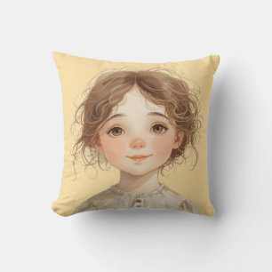Soft Whimsy Portrait – The KindOnes Gentle Art Cushion