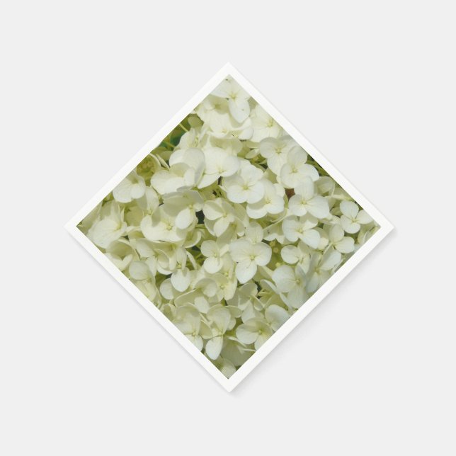 Soft White Hydrangea Napkin (Corner)