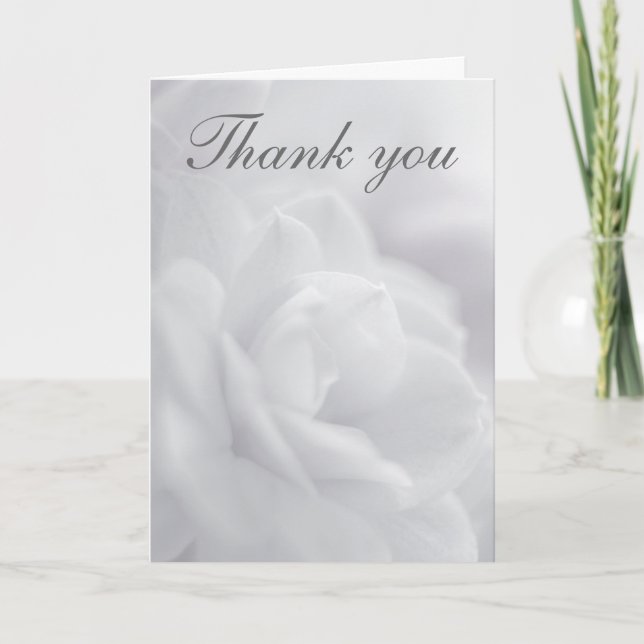 Soft white petals ... Thank you card (Front)