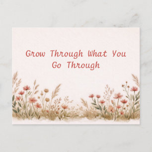 Soft Wildflower Border Meadow Watercolor Postcard