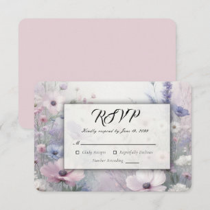 Soft Wildflower Meadow Daydreams RSVP Card