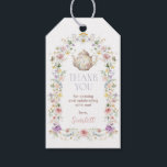 Soft Wildflower Tea Party Bridal Shower Favours Gift Tags<br><div class="desc">This elegant design features soft pastel watercolor wildflowers mixed with lush greenery foliage. Personalise the favour tags with your details. If you want to further re-arrange the style and placement of the text,  please press the "Click to customise further" button.</div>