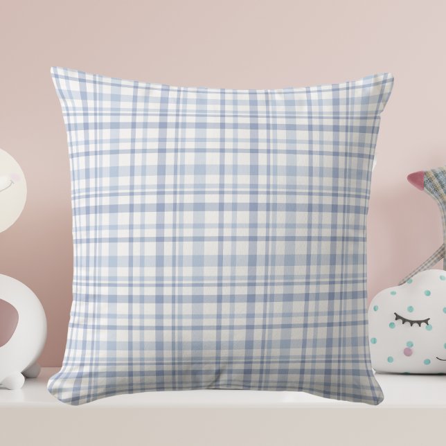 Soft Winter Blue Plaid Cushion (Creator Uploaded)