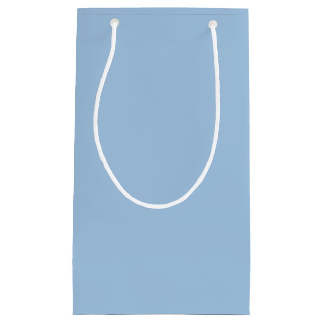 Soft Winter Blue Solid Small Gift Bag (Front)