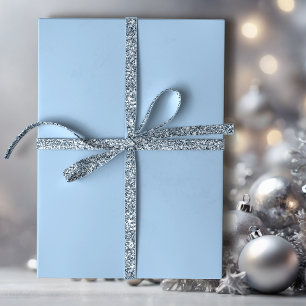 Soft Winter Blue Solid Wrapping Paper