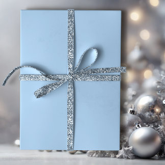 Soft Winter Blue Solid Wrapping Paper