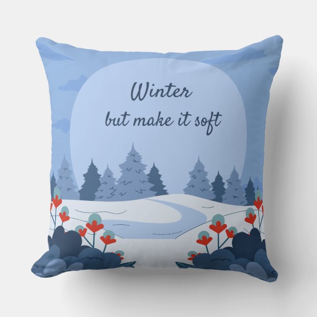 Soft Winter Collection — Calm, Cozy & Timeless Cushion (Front)