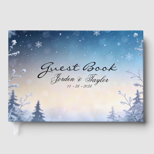 Soft WInter Daydream Wedding  Guest Book (Front)