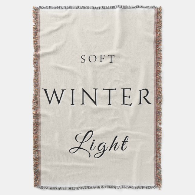 Soft Winter Light  Throw Blanket (Front Vertical)