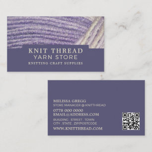 Soft Wool, Knitting Store, Yarn Store Business Card