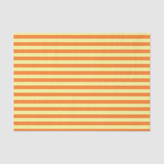 Soft Yellow and Orange Stripes Tissue Paper (Front)