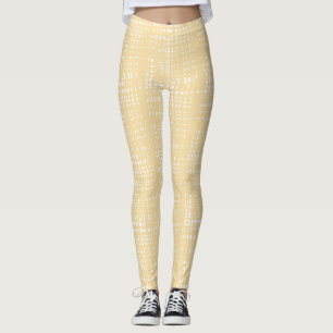Soft Yellow Gold Crosshatch Leggings