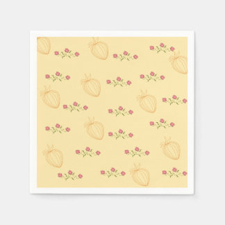 Soft yellow playful pattern napkins