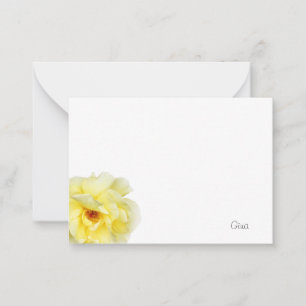 Soft Yellow Rose Card