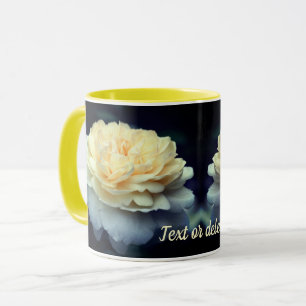 Soft Yellow Rose Flower Personalised Mug