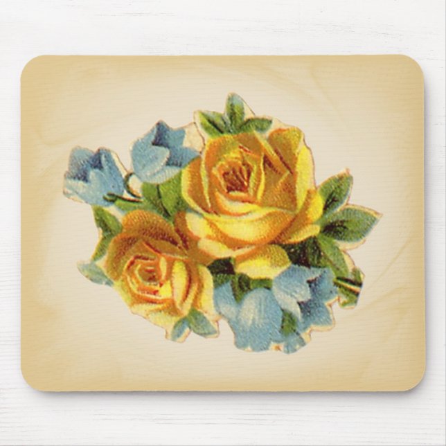 Soft Yellow Rose Mousepad (Front)