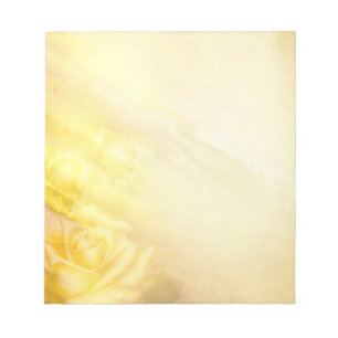 Soft yellow rose notepad