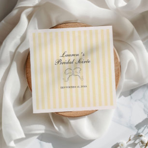 Soft Yellow Stripes Bridal Soirée Napkin