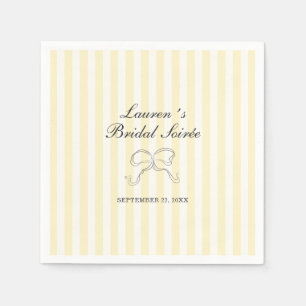 Soft Yellow Stripes Bridal Soirée Napkin