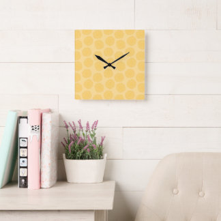Soft Yellow Sunflower Bloom 1 Square Wall Clock