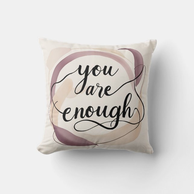 Soft ‘You Are Enough’ Art Cushion (Front)