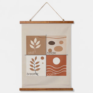 Soft Zen Retreat Wood Topped Wall Tapestry