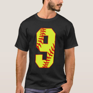 Softball 9 Fast Pitch Love Softball Mum Favourite T-Shirt