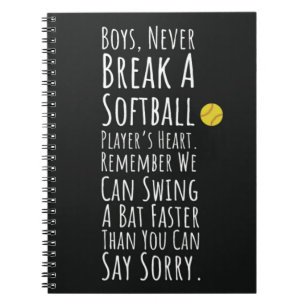 Softball Accessories Gifts Sports Athlete For Her Notebook