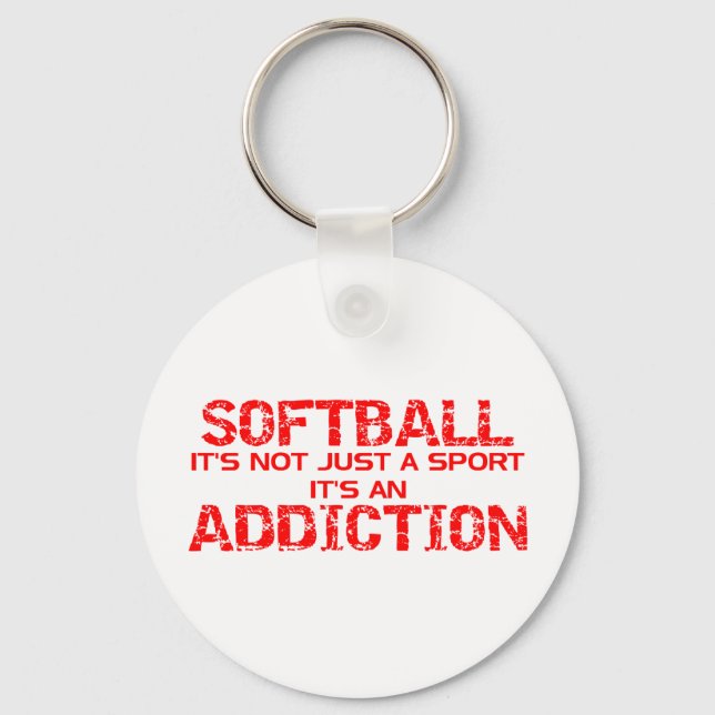 Softball Addiction Key Ring (Front)
