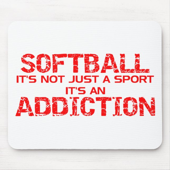 Softball Addiction Mouse Mat (Front)