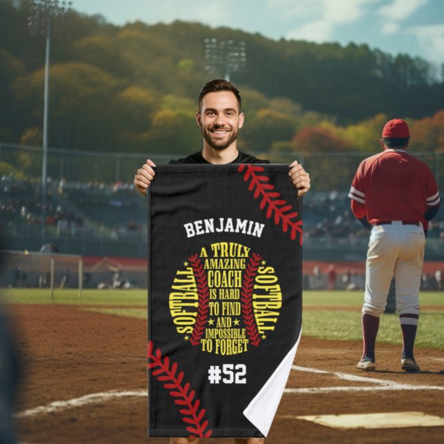softball amazing coach hand towel (Creator Uploaded)