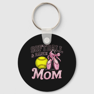 Softball And Dance Mum Softball Dancing Lovers Mot Key Ring