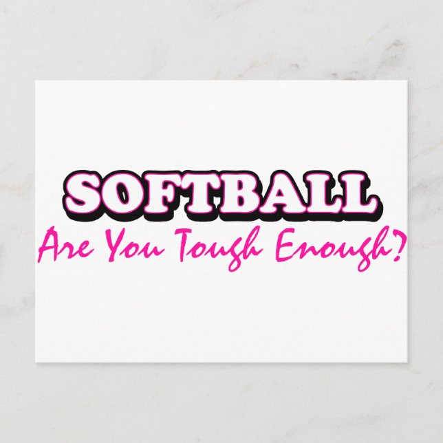 Softball- Are You Tough Enough Postcard (Front)