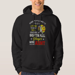 Softball Aunties My Favourite Softball Player Call Hoodie